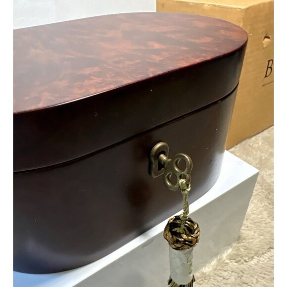 Bombay Wooden Locking Box Watch Jewelry Valet Classic New - Picture 9 of 13